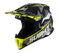 Suomy X-Wing Camouflager, casque à croix XL Mat Noir/Gris/Jaune Néon Mat Noir/Gris/Jaune Néon