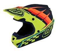 casque cross troy lee se4 polyacrylite warped - jaune M
