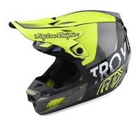 casque cross troy lee se5 composite qualifier - gris / vert XS