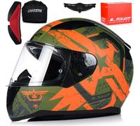 Casque cyclomoteur intégral | LS2 FF353 RAPID II | Casque moto | Certificat ECE 22.06 | Casque moto intégral | M (57-58cm)