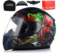Casque cyclomoteur intégral | LS2 FF353 RAPID II | Casque moto | Certificat ECE 22.06 | Casque moto intégral | M (55-56cm)