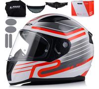 Casque cyclomoteur intégral | LS2 FF353 RAPID II | Casque moto | Certificat ECE 22.06 | Casque moto intégral | L (59-60cm)