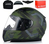 Casque cyclomoteur intégral | LS2 FF353 RAPID II | Casque moto | Certificat ECE 22.06 | Casque moto intégral | S (55-56cm)
