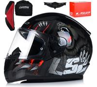 Casque cyclomoteur intégral | LS2 FF353 RAPID II | Casque moto | Certificat ECE 22.06 | Casque moto intégré | XS (53-54cm)