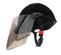 Casque D’équitation, Unisexe, Visière Teintée, Sécurité | Coque Velours Souple en Polypropylène, Mentonnière Réglable, Absorption de Sueur, pour Garçons et Filles