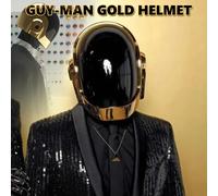 Casque Daft Punk Or et Noir, Masque intégral pour Cosplay, Taille Adulte Unisexe, Accessoire de Costume pour Halloween, Festival de Musique, Soirée Rave Guy-Man