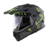 Casque d'aventure LS2 MX702 Pioneer II Crazy gris mat noir jaune