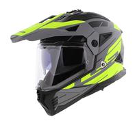 Casque d'aventure LS2 MX702 Pioneer II Namib gris mat jaune hv