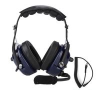 Casque d'aviation avec système audio Clear-Hear, réduction du bruit pour les pilotes, réglage indépendant du volume par oreille, entrée