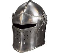 Casque de barbute médiéval visionné templier européen Bascinet Casque chevalier guerrier LARP croisés Barbute Roleplays Costume