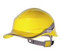 Casque de base-ball DeltaPlus Diamond V avec bandes réfléchissantes, jaune