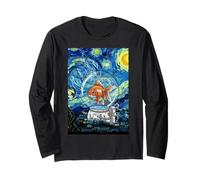 Casque de Bol d'astronaute Goldfish Nuit étoilée Art surréaliste Manche Longue