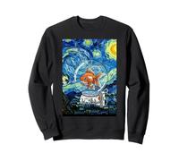 Casque de Bol d'astronaute Goldfish Nuit étoilée Art surréaliste Sweatshirt