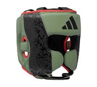 Casque de Boxe Combat 50 - Adidas (Couleur : Kaki/Noir/Orange - Taille : S)