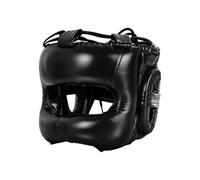 Casque de boxe en polyuréthane avec rembourrage épais et finition métallique élégante, protection de tête sparring, texture PU pour les arts martiaux, casque de créativité soldat