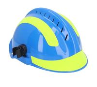 Casque de bûcheronnage Chantier Homme Jaune, Casque de sécurité BTP réglable avec jugulaire - Résistant à la Chaleur et aux Chocs, Ventilation optimale pour travaux extérieurs (Bleu)