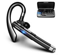 Casque de camionneur sans fil avec micro, réduction du bruit CVC 8 0, 6 heures de conversation et de lecture de musique, microphone rotatif à 360 degrés pour une utilisation confortable sur chaque