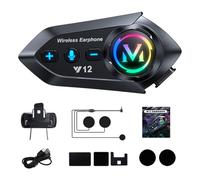 Casque de casque de moto, écouteur de moto | Casque de casque sans fil de moto | Annulation du bruit, étanche, réponse automatique Call Control Control Ajuster Volume pour les hommes