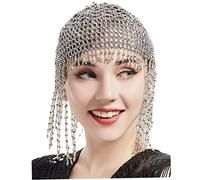 Casque de casquette en perles des années 1920 rugissant 20s casque de clapet perlé casse-tête de danse de nombril