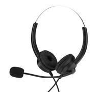 Casque de Centre D'appels avec Son sans Perte, Suppression du Bruit, Cache-Oreilles Rotatifs à 330 °, Port Confortable pour Les Professionnels des Centres D'appels, Câble Long (Tête Droite