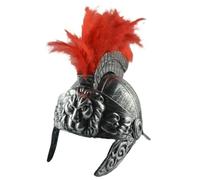 Casque De Centurion Romain - Couvre-chef De Guerrier Doré, Casques Plumes Rouges Authentique, Costume Décoratif Robuste Pour Adulte | Utilisation Parfaite D'affichage De Cosplay D'Halloween De Partie