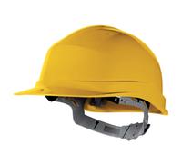 Casque de chantier avec serrage à glissière Delta Plus, jaune