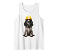 Casque de chantier en forme d'épagneul springer anglais jaune Débardeur
