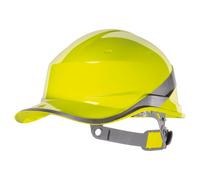 Casque de chantier jaune DIAMOND5 forme casquette baseball - DELTA PLUS - DIAM5JAFL