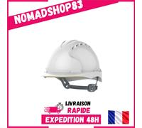 Casque de chantier JSP EVO2 ventilé à cliquet coulissant léger blanc EN 397