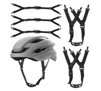 Casque de Chantier Noire, Jugulaire Réglable, Lot de 6 Pièces | Polyester, Fixation à Boucle Sécurisée, Modèle 3 Points ou 4 Points, Usage Entrepôt et Extérieur Couleur Aléatoire