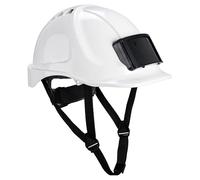 Portwest PB55 Endurance white vented safety helmet with visitor badge holder