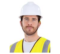 Casque de chantier réglable Blanc