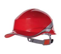 Casque de chantier rouge DIAMOND5 forme casquette baseball - DELTA PLUS - DIAM5ROFL
