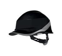 Casque de Chantier ventilé avec Fermeture de Baseball ABS Rotor tête Ronde 53-64 cm diélectrique Deltaplus Diamond VI Wind - Unique, Noir