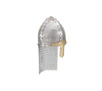 Casque de chevalier croisé antique pour GN Argenté Acier
