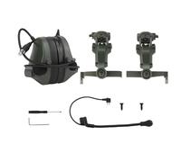Casque de Communication Tactique avec Microphone Antibruit, Fixation sur Rail, pour Les ActivitéS Militaires et de Plein Air(Green)