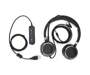 Casque de conversation d'une clarté exceptionnelle avec audio amélioré, compatible USB et interface 3,5 mm, pour les entreprises, Skype, les