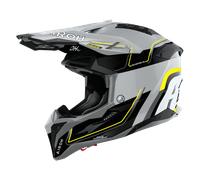 Airoh Casque de motocross Aviator 3 Leader Gris/Noir/Jaune Néon Taille L