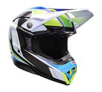 Bell Moto-10 Spherical Grid, casque de motocross M Blue/White/White Blue/White/White