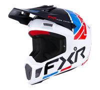FXR Clutch Comp Casque de motocross, noir-charbon-rouge-bleu, taille XS pour homme