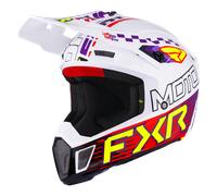 FXR Clutch Race Div, casque de motocross XL Blanc/Mauve/Rouge/Jaune Blanc/Mauve/Rouge/Jaune