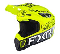 FXR Clutch Race Div Casque de motocross, noir-blanc-jaune, taille XS pour homme