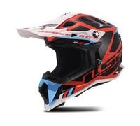LS2 MX700 Subverter Evo II Stomp Casque de motocross, blanc-rouge-bleu, taille M pour homme