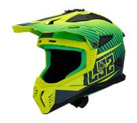 Casque de Cross LS2 MX708 Fast II Canard vert haute visibilité/jaune haute visibilité matS Canard vert haute visibilité,jaune haute visibilité mat