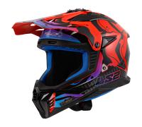 LS2 Helmets Casque de cross MX708 Fast II Rouge brillant délavé
