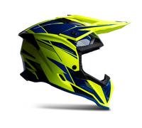 Casque De Cross Raven Morphous Brillant Fluo Jaune/BleuL Brillant Fluo Jaune,Bleu