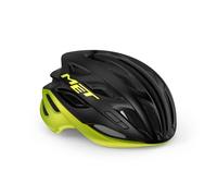 Casque de Cyclisme de Route MET Estro - Taille M (56-58 cm) - Noir/Jaune Citron métallisé