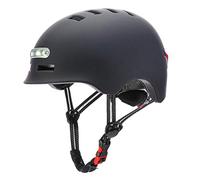 Casque de Cyclisme léger, Casque de vélo léger LED Casque de Planche à roulettes électrique de Roue de Planche à roulettes avec Phare LED et feu arrière