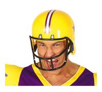 Casque de football américain adulte jaune - Accessoire de déguisement