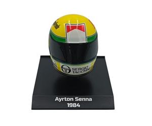 - Casque de Formule 1 Compatible avec Ayrton Senna #19 Toleman Group Motorsport Formule 1 1984 1:10 Minichamps 388419
